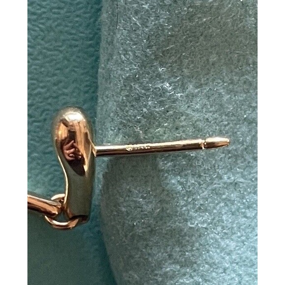 Tiffany & Co. 18k Yellow Gold Elsa Peretti Elongated Teardrop Dangle Earrings - Picture 11 of 12